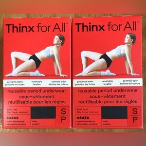 Two Thinx For All Reusable Period/ Bladder Leaks Underwear. Super Absorbency.